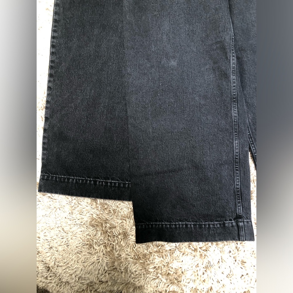 ASOS Design easy high waist wide leg jeans 🐈‍⬛ black denim 🐈‍⬛ - Picture 11 of 12